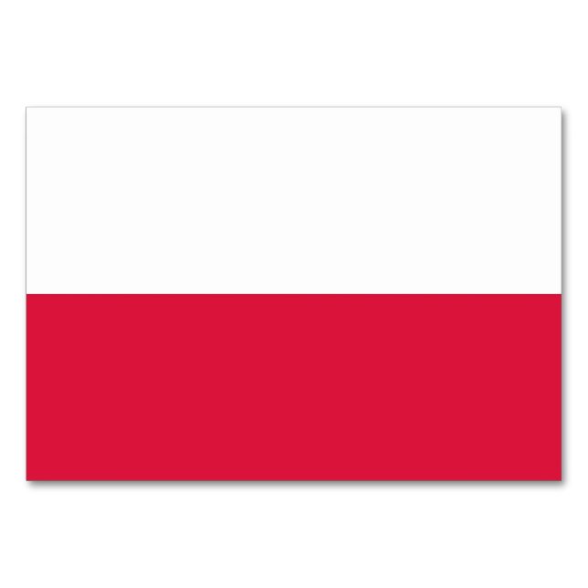 Patriotic table card with Flag of Poland (Back)
