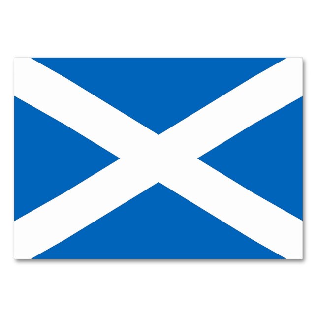 Patriotic table card with Flag of Scotland (Back)