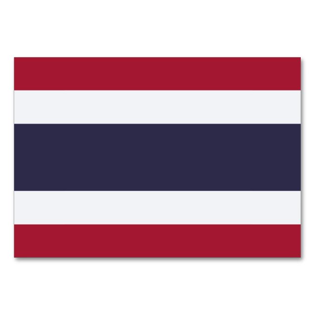 Patriotic table card with Flag of Thailand (Front)