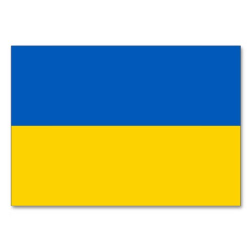 Patriotic table card with Flag of Ukraine