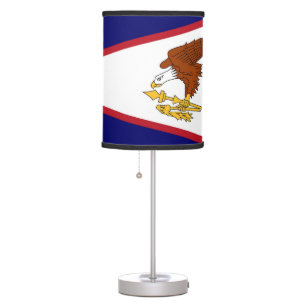 Patriotic table lamp with Flag of American Samoa