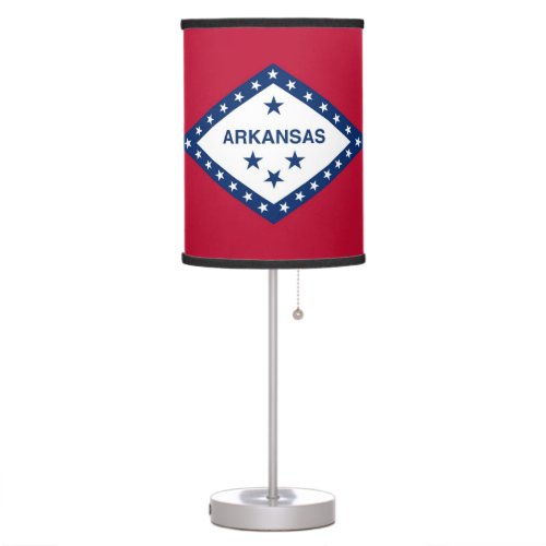 Patriotic table lamp with Flag of Arkansas