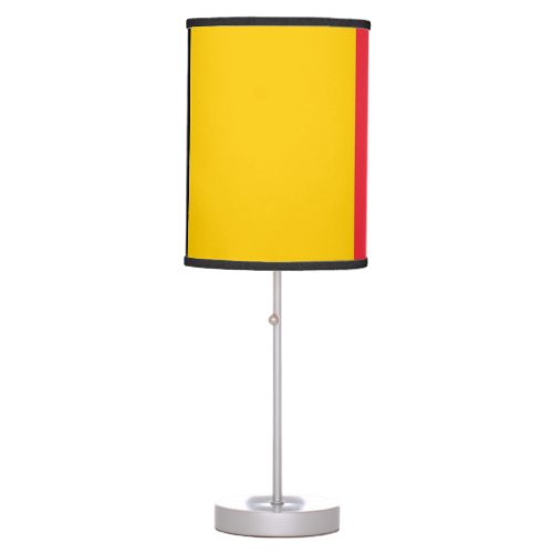 Patriotic table lamp with Flag of Belgium