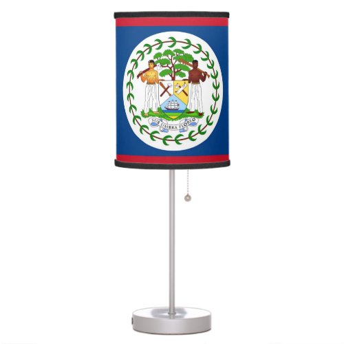 Patriotic table lamp with Flag of Belize