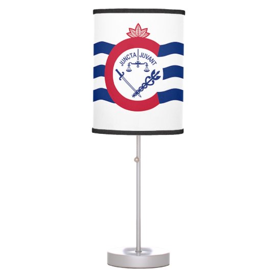 Patriotic Table Lamp With Flag Of Cincinnati Zazzle Com