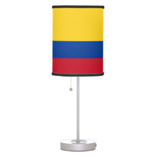 Patriotic table lamp with Flag of Colombia