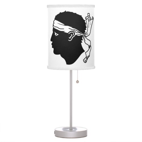 Patriotic table lamp with Flag of Corsica