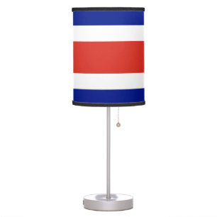 Patriotic table lamp with Flag of Costa Rica