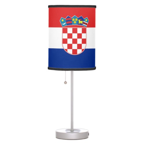 Patriotic table lamp with Flag of Croatia