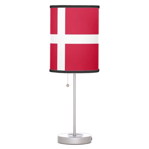 Patriotic table lamp with Flag of Denmark