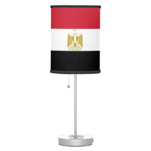Patriotic table lamp with Flag of Egypt