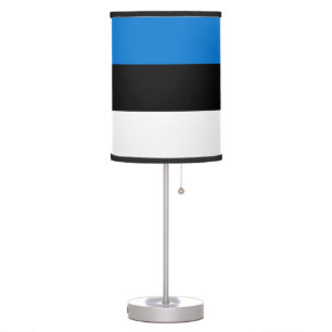 Patriotic table lamp with Flag of Estonia