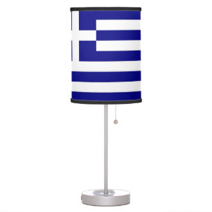 Patriotic table lamp with Flag of Greece