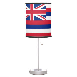 Patriotic table lamp with Flag of Hawaii