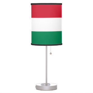 Patriotic table lamp with Flag of Hungary