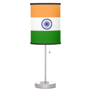 Patriotic table lamp with Flag of India
