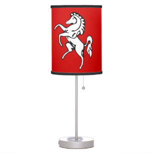 Patriotic table lamp with Flag of Kent, England