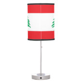 Patriotic table lamp with Flag of Lebanon (Back)
