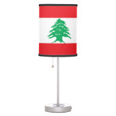 Patriotic table lamp with Flag of Lebanon (Right)