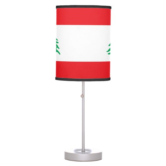 Patriotic table lamp with Flag of Lebanon (Front)
