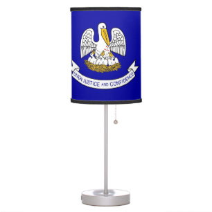 Patriotic table lamp with Flag of Louisiana