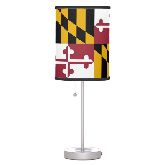 Patriotic table lamp with Flag of Maryland (Right)