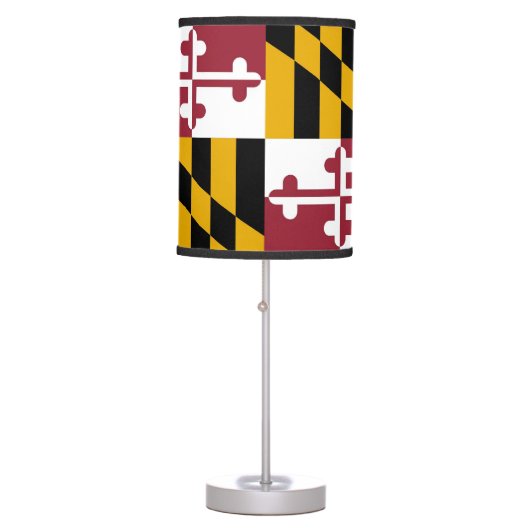 Patriotic table lamp with Flag of Maryland (Front)