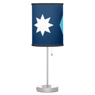 Patriotic table lamp with Flag of Minnesota, USA