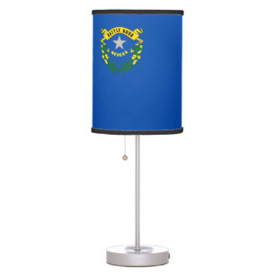Patriotic table lamp with Flag of Nevada
