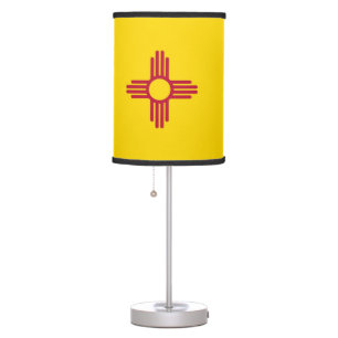 Patriotic table lamp with Flag of New Mexico