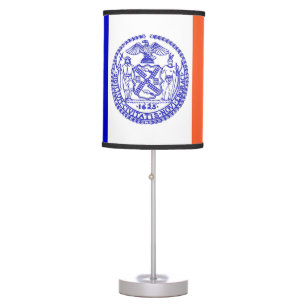Patriotic table lamp with Flag of New York City