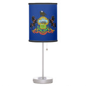 Patriotic table lamp with Flag of Pennsylvania (Left)