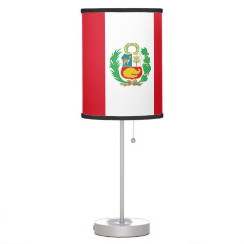 Patriotic table lamp with Flag of Peru