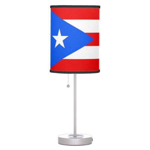 Patriotic table lamp with Flag of Puerto Rico