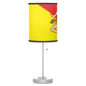Patriotic table lamp with Flag of Sicily, Italy (Left)
