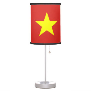 Patriotic table lamp with Flag of Vietnam