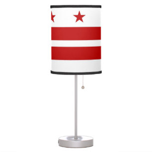 Patriotic table lamp with Flag of Washington DC