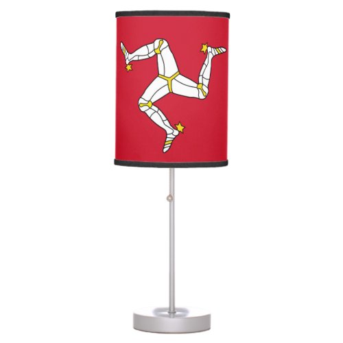 Patriotic table lamp with Isle of Man Flag UK