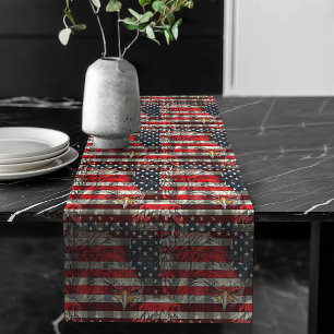 Patriotic Table Runner Eagle Pride for July Fourth