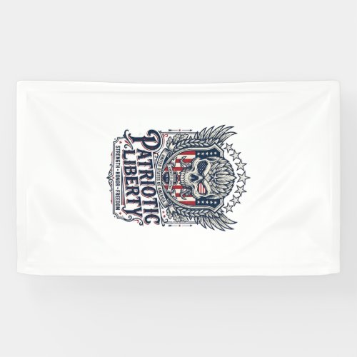 Patriotic Tactical Eagle Skull Military Inspired S Banner