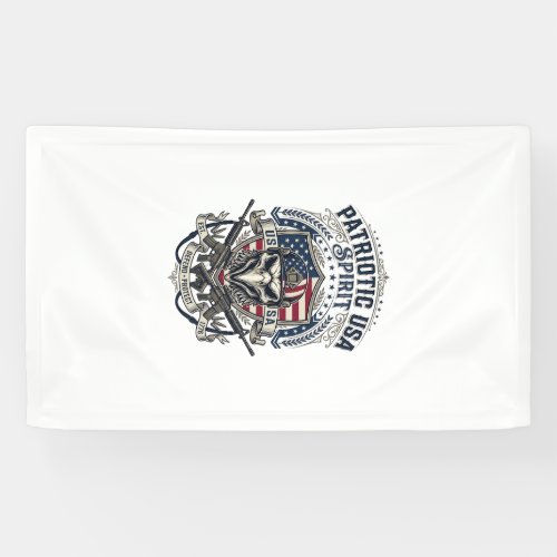 Patriotic Tactical Eagle Skull Military Inspired S Banner