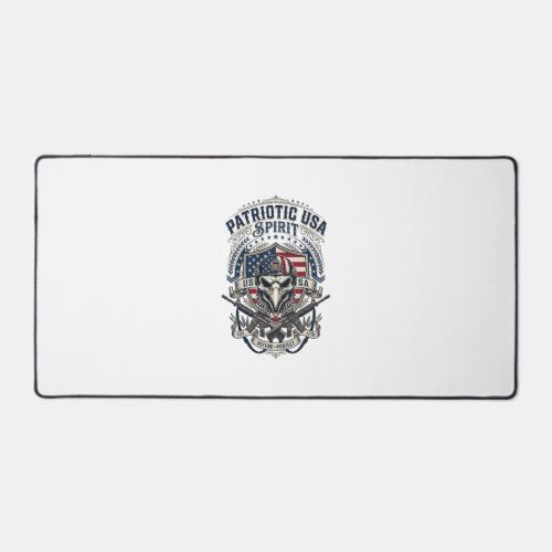 Patriotic Tactical Eagle Skull Military Inspired S Desk Mat