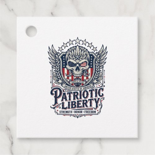 Patriotic Tactical Eagle Skull Military Inspired S Favor Tags