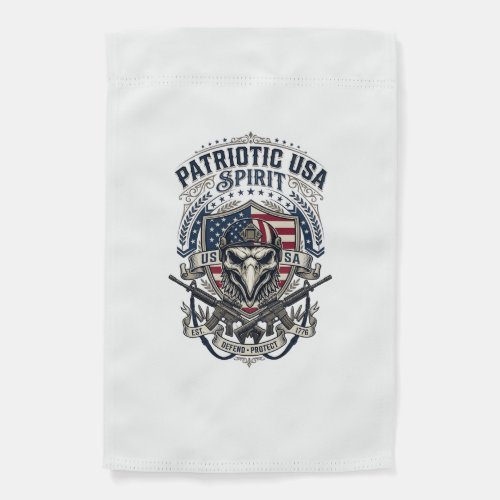 Patriotic Tactical Eagle Skull Military Inspired S Garden Flag