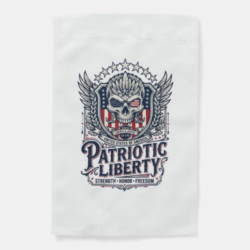 Patriotic Tactical Eagle Skull Military Inspired S Garden Flag