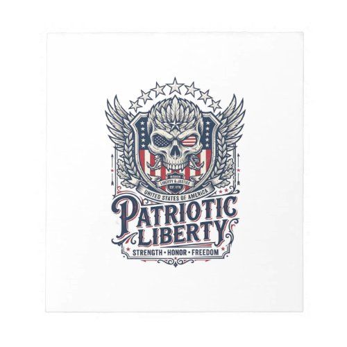 Patriotic Tactical Eagle Skull Military Inspired S Notepad