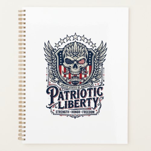 Patriotic Tactical Eagle Skull Military Inspired S Planner