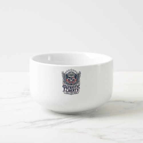 Patriotic Tactical Eagle Skull Military Inspired S Soup Mug