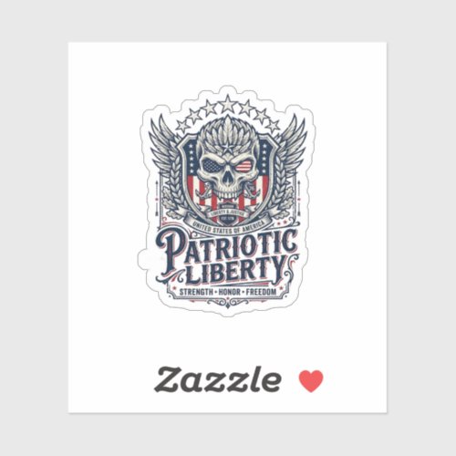 Patriotic Tactical Eagle Skull Military Inspired S Sticker