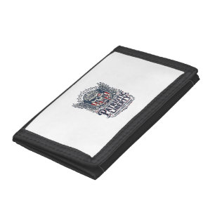 Patriotic Tactical Eagle Skull Military Inspired S Trifold Wallet